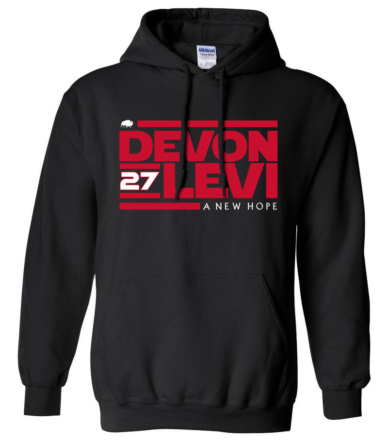 Black fashion and red levi hoodie