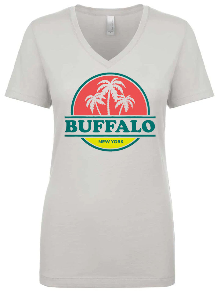 Tropic of Buffalo Ladies Fitted V Neck