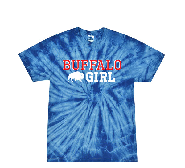 Buffalo Girl - Youth Kids Royal Tie Dye T shirt