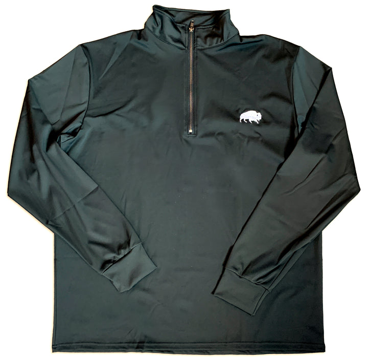 Dryfit Embroidered Buffalo 1/4-Zip Pullover - Black