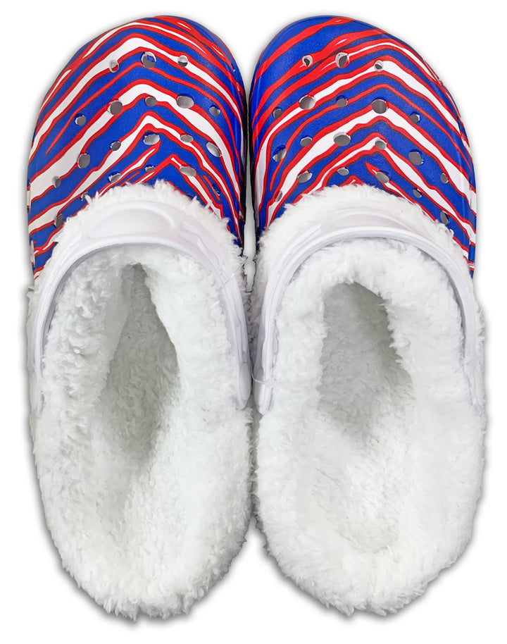 Mafia Stripes Fuzzy Lined Clogs