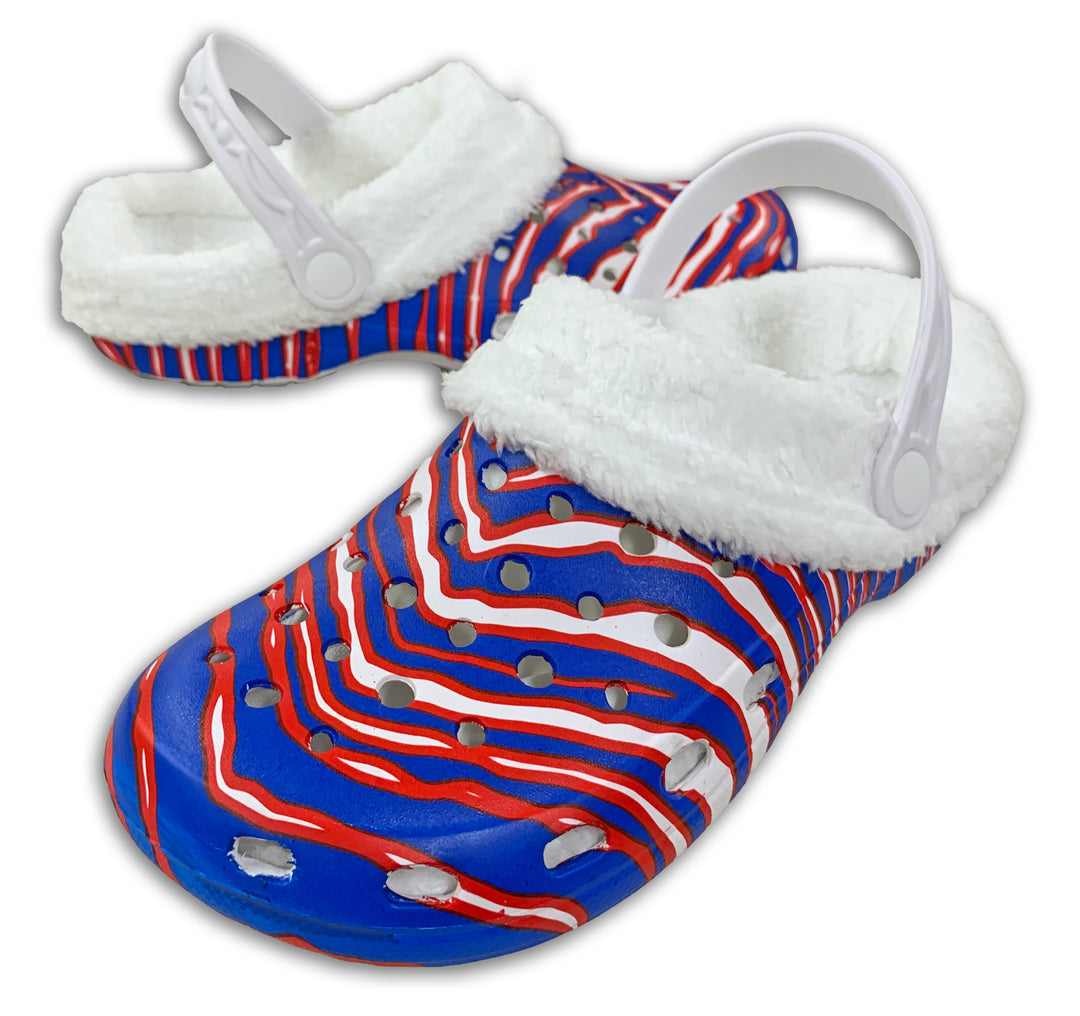 Mafia Stripes Fuzzy Lined Clogs