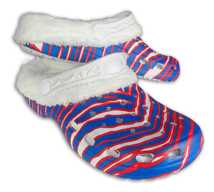 Mafia Stripes Fuzzy Lined Clogs