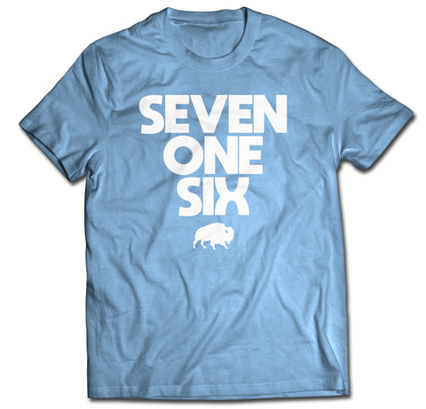 SevenOneSix - Adult Shirt - Light Blue