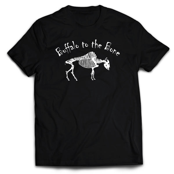 Buffalo To The Bone - Adult T-shirt - Black