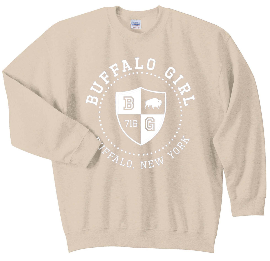 Buffalo Girl University Natural - Crewneck Sweatshirt