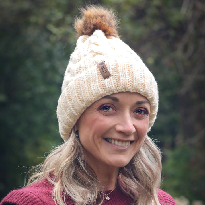 ❤ BUF Cable Knit Hat - NATURAL