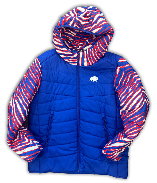 Mafia Stripes - Unisex/men's unisex ROYAL Puffer jacket